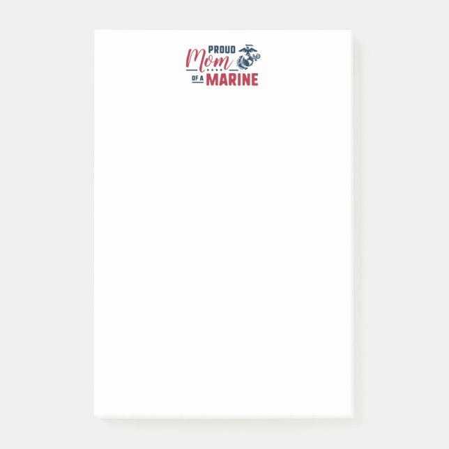 Bloco De Notas Orgulhosa Mãe de um Marinho (Frente)