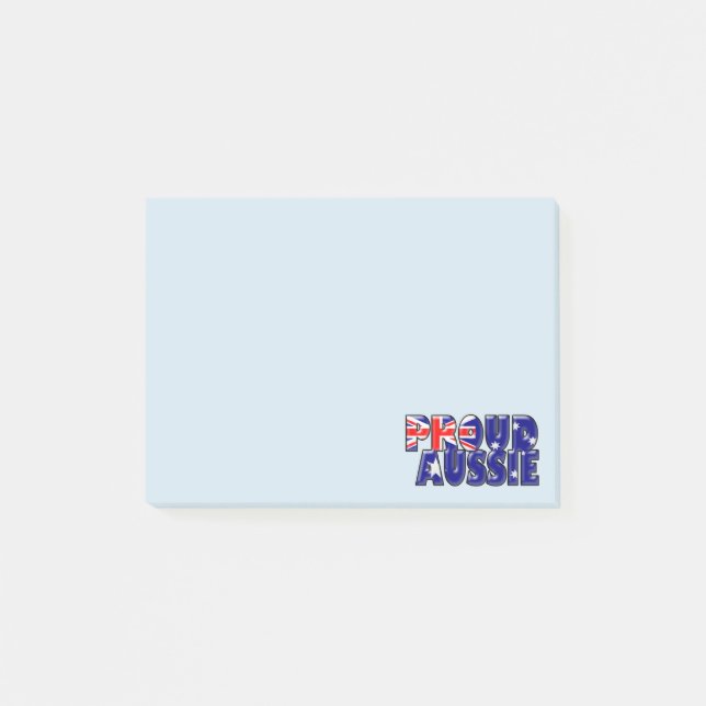 Bloco De Notas orgulhoso Aussie - Posto-It-Notes pad (Frente)