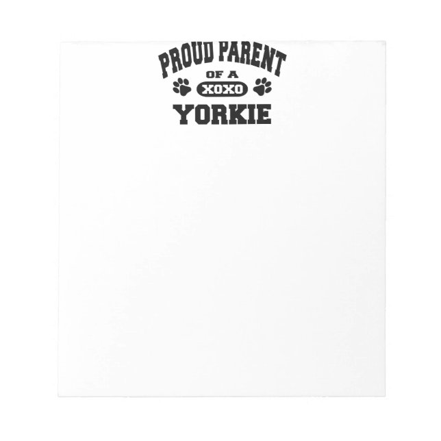 Bloco De Notas Orgulhoso Pai de um Yorkie (Frente)
