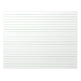 Bloco De Notas Orientação do panorama do Livro Verde com regras m