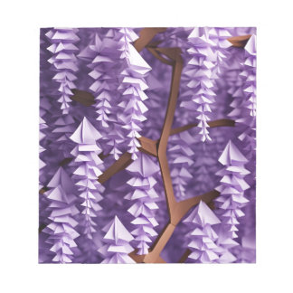 Bloco De Notas Origami Art - Elegância em cascata: A Wisteria