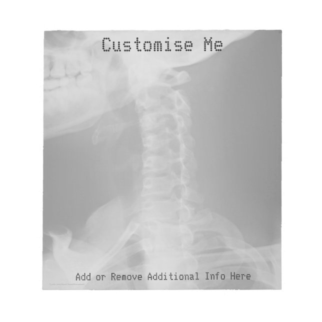 Bloco De Notas Original de raio X 2 (Frente)