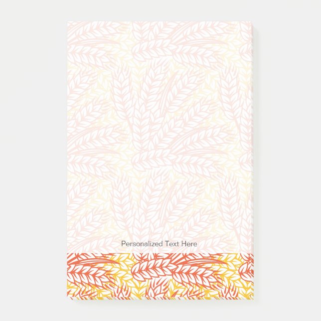 Bloco De Notas Ornamento com orelhas de trigo (Frente)