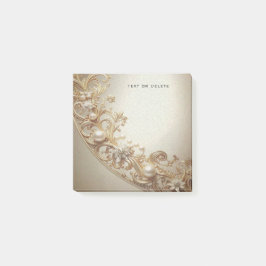 Bloco De Notas Ornate Gold Flourish Post it Notes