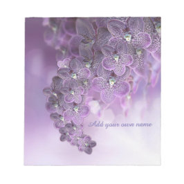 Bloco De Notas Orquídeas Flor Violeta Roxa em Flor