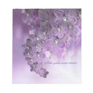 Bloco De Notas Orquídeas Flor Violeta Roxa em Flor