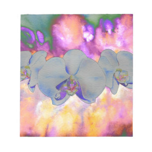 Bloco De Notas Orquídeas florais tropicais abstrato