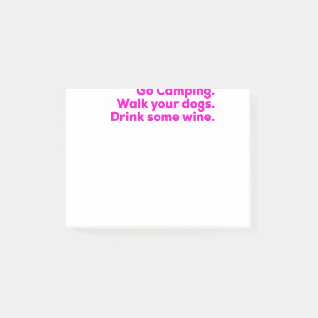 Bloco De Notas Os cães de acampamento da caminhada bebem o (Frente)