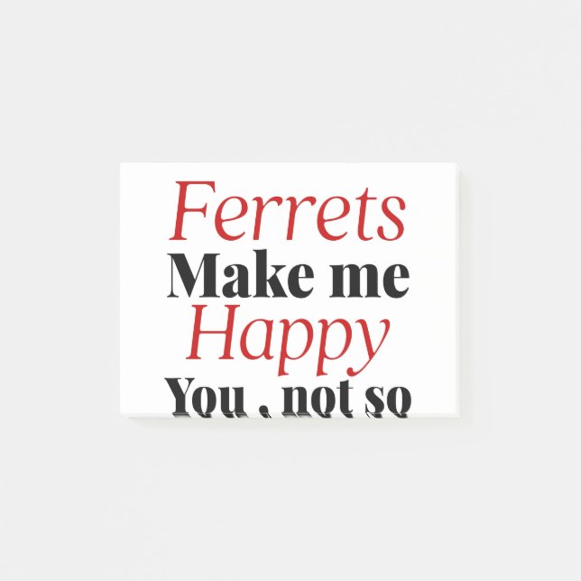 Bloco De Notas os furões me fazem feliz você não (Frente)