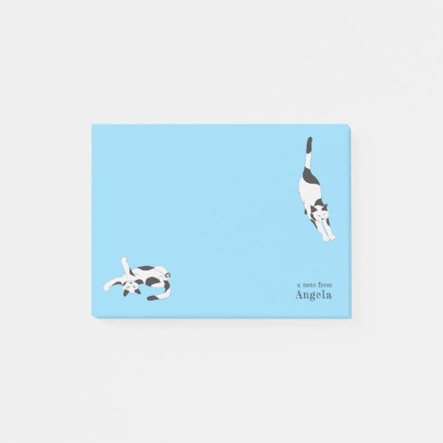 Bloco De Notas Os Gatos de cadstudios Azul (Frente)