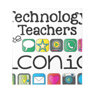 Bloco De Notas os professores da tecnologia são icónicos