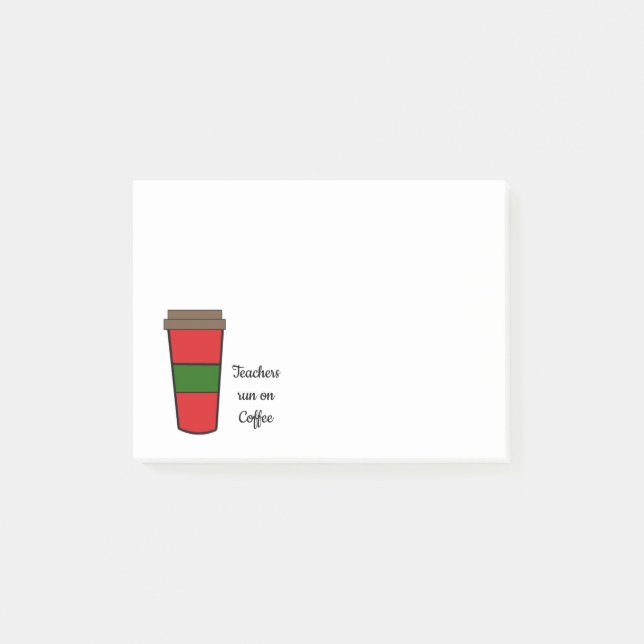 Bloco De Notas Os Professores Funcionam Com Café (Frente)