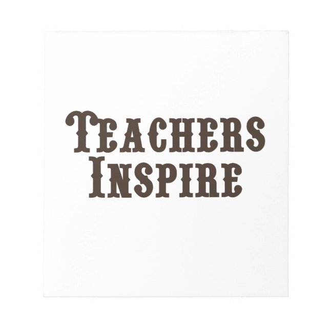Bloco De Notas Os professores inspiram (Frente)