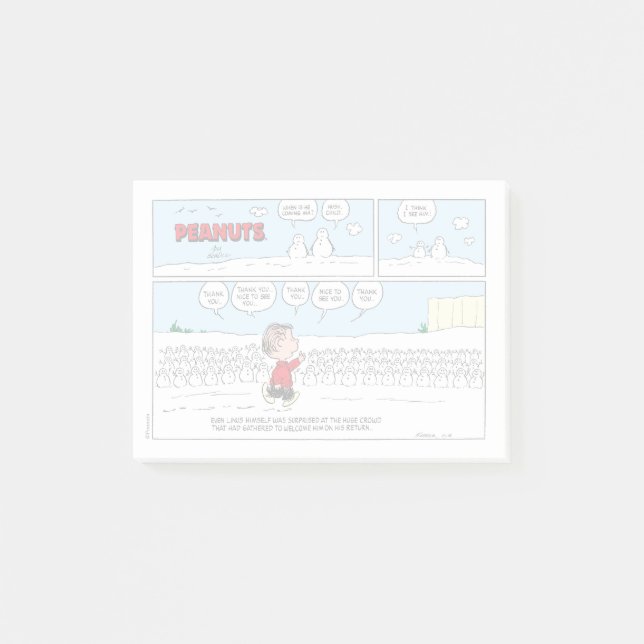 Bloco De Notas Os Snowmen Bem-Vindo Linus (Frente)