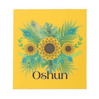Bloco De Notas Oshun Goddess Sunflower