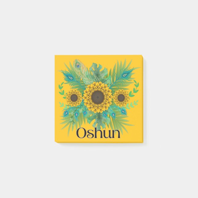 Bloco De Notas Oshun Goddess Sunflower (Frente)