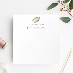 Bloco De Notas Ostra Aquarela Costeira Personalizada