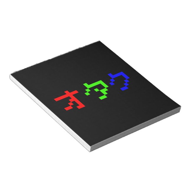 Bloco De Notas OTAKU 8 Bit Pixel Katakana Japonês (Inclinado)