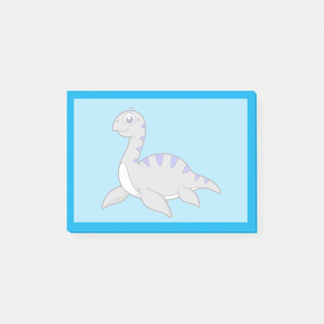 Bloco De Notas Ótima Ilustração De Um Monstro De Loch Ness. (Frente)