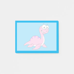 Bloco De Notas Ótima Ilustração Do Monstro Do Ness Loch.