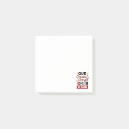 Bloco De Notas Our Greatest Strength Is Faith in God Quote