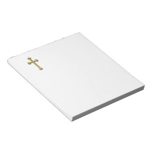 Bloco De Notas Ouro "3-D" Cruz 2