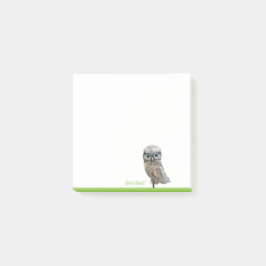 Bloco De Notas Ouro e decoração Burrowing de prata da coruja