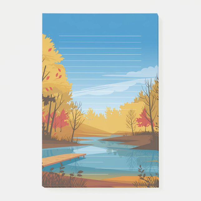 Bloco De Notas Ouro Estilidade: Autumn Lake (Frente)