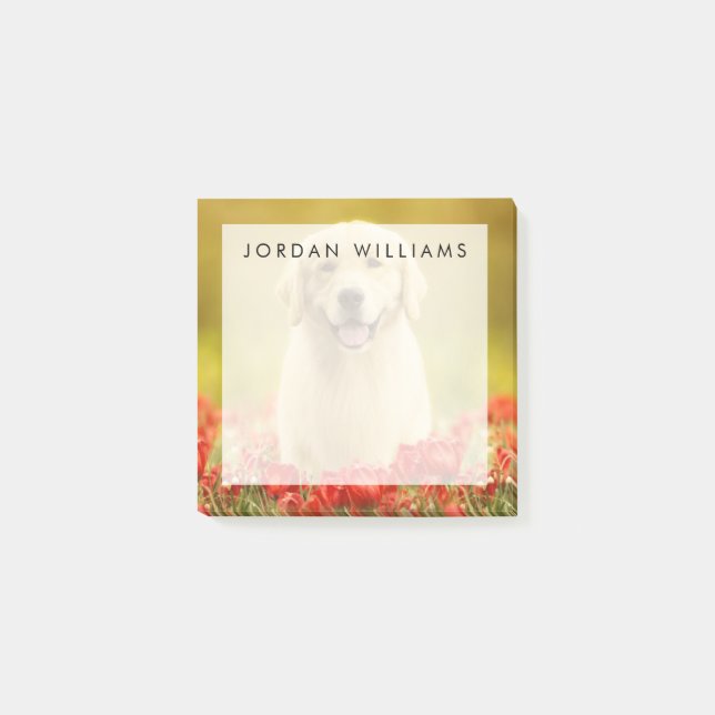 Bloco De Notas Ouro para sempre nas flores vermelhas (Frente)