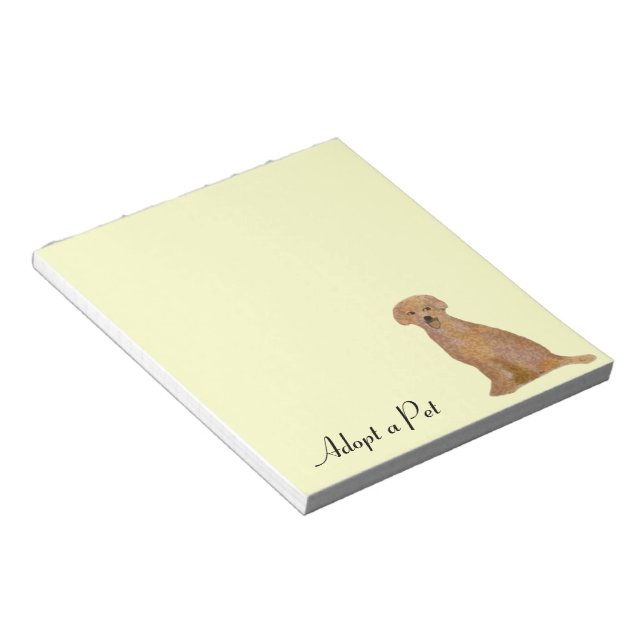Bloco De Notas Ouro Retriever Adotar Notepads Pet (Inclinado)