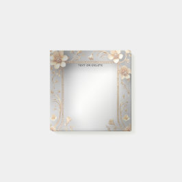 Bloco De Notas Ouros Flores Postam as notas