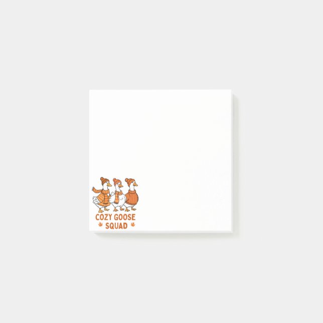 Bloco De Notas Outono da Esquadra de Goose Cozy (Frente)