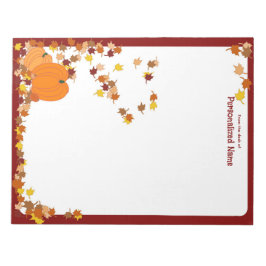 Bloco De Notas Outono de Boas-Vindas - Sem Linhas