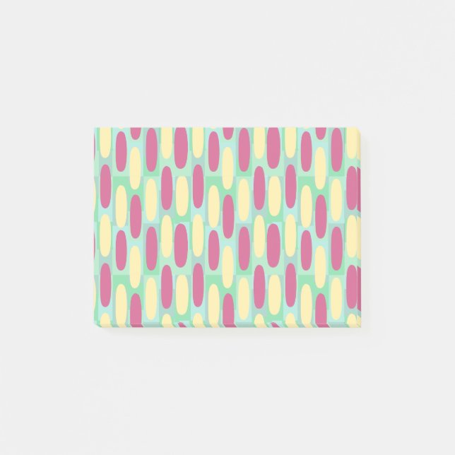 Bloco De Notas Ovais Amarelos e Rosa (Frente)