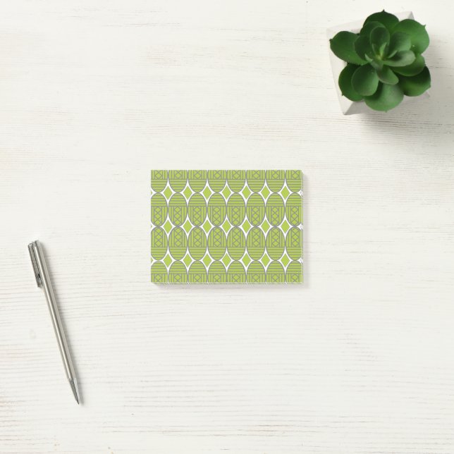 Bloco De Notas Ovais de Deco de Arte Verde (Escritótio)