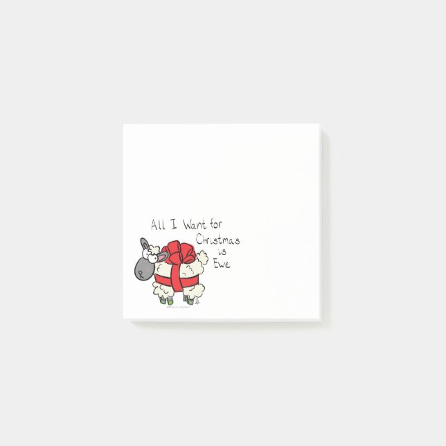 Bloco De Notas Ovelha de Natal Desenho Infantil (Frente)