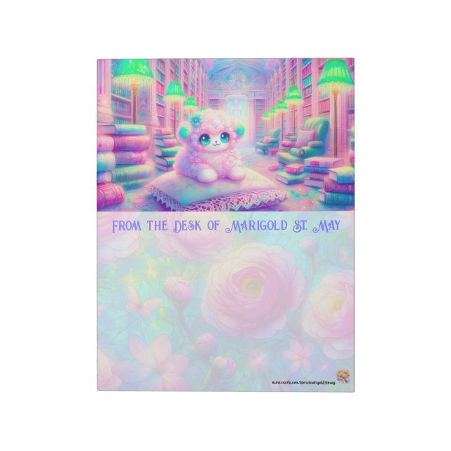 Bloco de Notas Ovelha Kawaii (Invertido)
