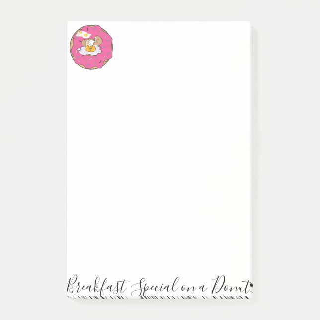 Bloco De Notas Ovos de Donut com Notas Post-it (Frente)