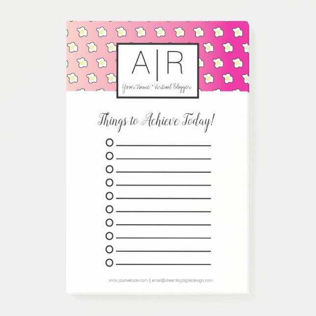 Bloco De Notas Ovos Fritos Rosa Sombreado (Frente)