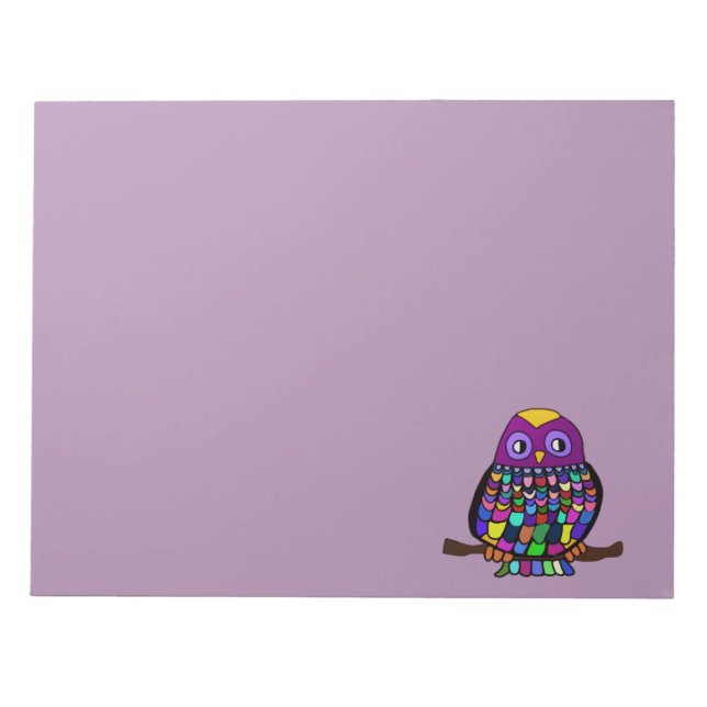 Bloco De Notas Owl Rainbow (Frente)
