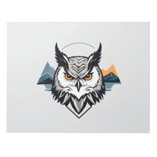 Bloco De Notas Owl Vetor Art Animal Modern Urban City Graphic