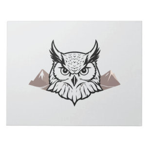 Bloco De Notas Owl Vetor Art Animal Modern Urban City Graphic