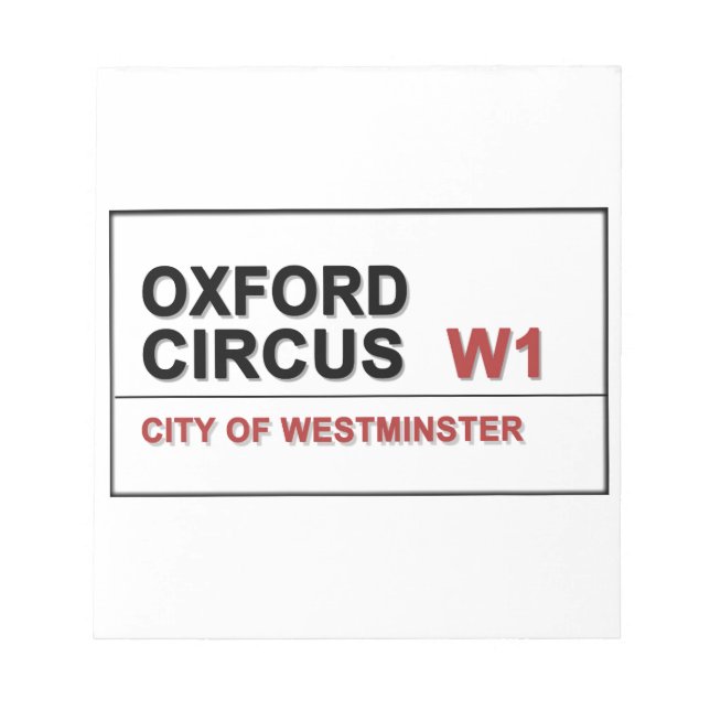 Bloco De Notas Oxford Circus Lodon Inglaterra (Frente)