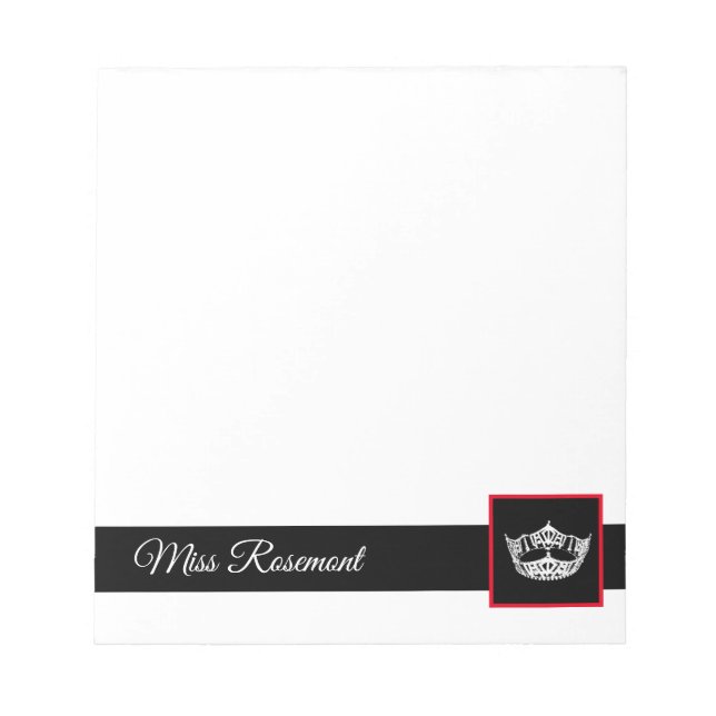 Bloco De Notas Pad Autografo Coroa Pageante (Frente)