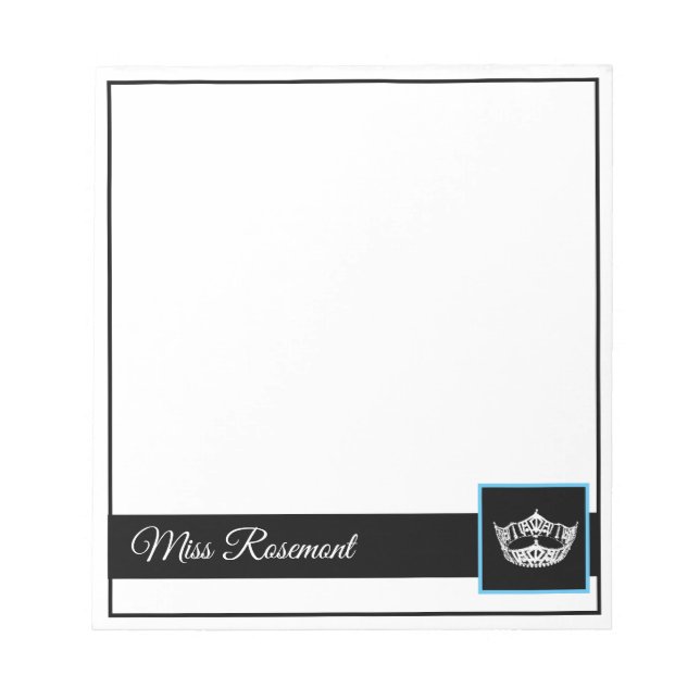 Bloco De Notas Pad Autografo Coroa Pageante (Frente)