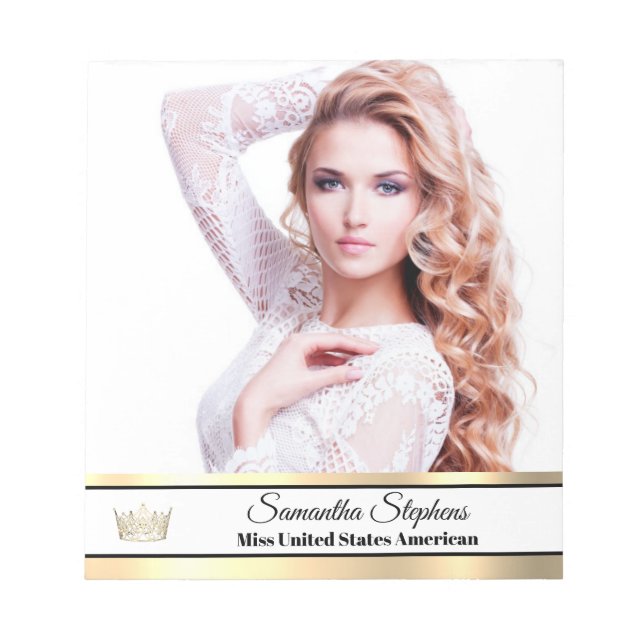 Bloco De Notas Pad de Autografo Shine Dourado (Frente)