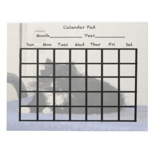 Bloco De Notas Pad de Calendário de Cat