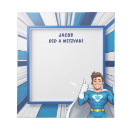 Bloco De Notas Pad de Nota do Super Herói Azul Personalizado Mitz