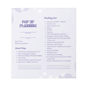 Bloco De Notas Pad de Planejamento de Mercado pop