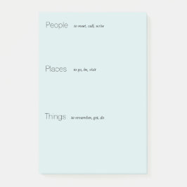 Bloco De Notas Pad Lembrete do Aquamarine Pálido